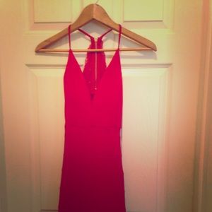 Prom & evening dress red laced gown